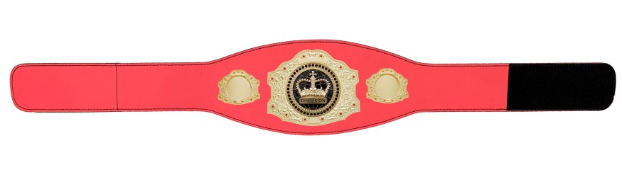 GOLD CHAMPIONSHIP BELT - XXLMIDI/G/BLACKGEMG - AVAILABLE IN 4 LEATHER COLOURS